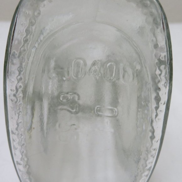 Vintage Apothecary Bottle Empty Clear Glass Rectangular Ribbed Glass Decanter - Picture 12 of 12